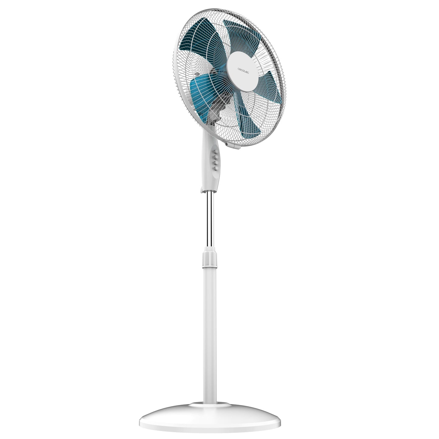 Cecotec pedestal fan EnergySilence 515 WindLite Pro Black. 56W power, 40cm diameter, 5 aerodynamic blades, 3 speed levels, automatic oscillation and telescopic pole - A90_EU01_123562