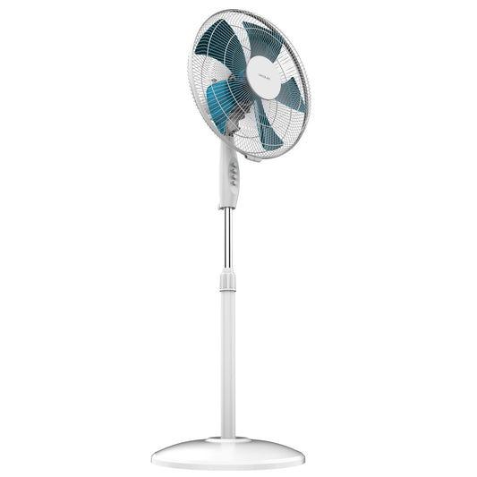 Ventilator cu picior Cecotec EnergySilence 515 WindLite Pro Black. Putere de 56W, diametru 40cm, 5 palete aerodinamice, 3 niveluri de viteză, oscilație automată și stâlp telescopic - A90_EU01_123562