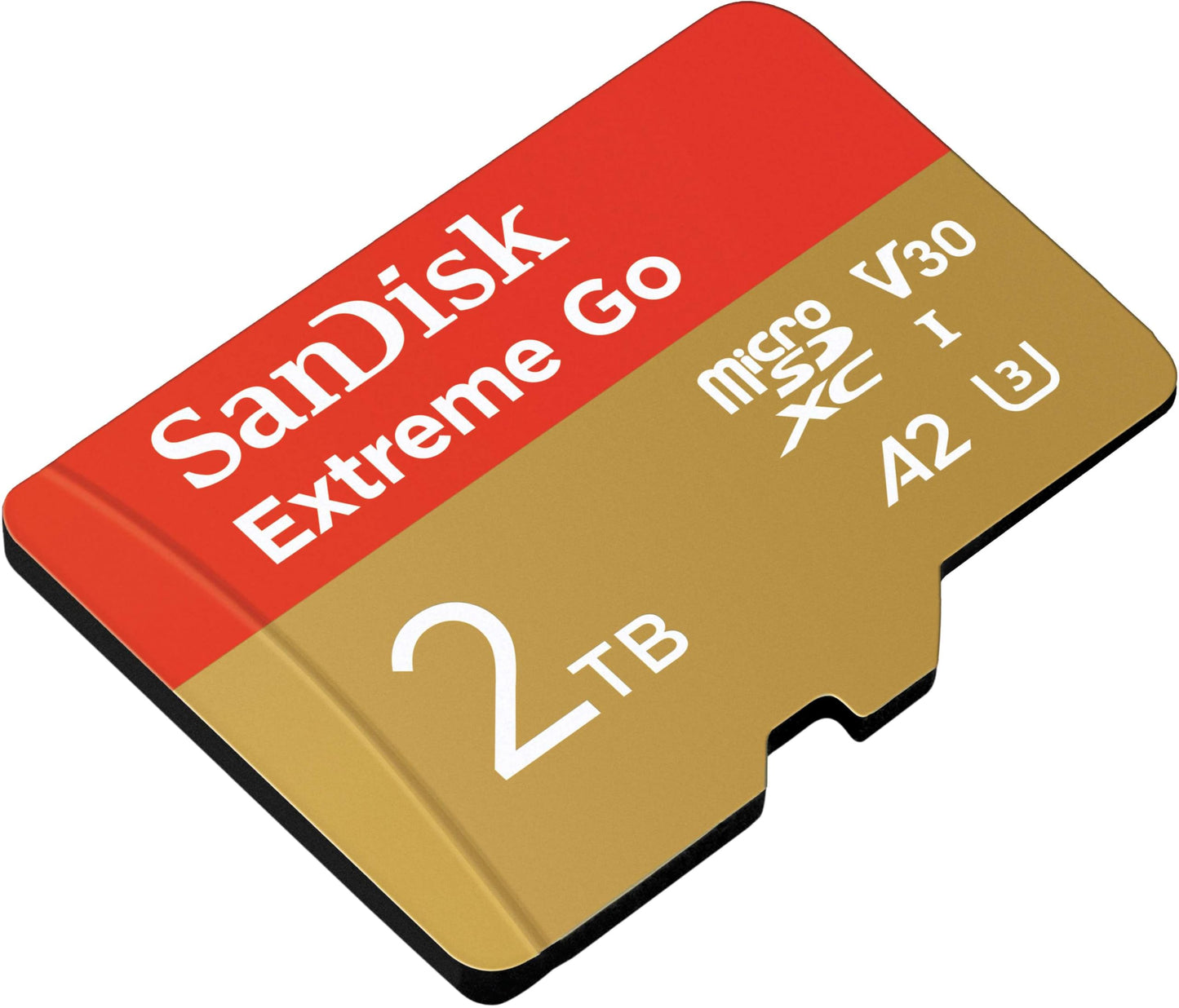 SANDISK 2TB Extreme Go Micro SDXC Card (For Android Smartphones and Tablets, Action Cams, Drones, UHS-I, up to 200 MB/s 5K, 4K UHD, Rescue Pro Deluxe, V30, Class 10, U3) For Amazon - SDSQXBD-2T00-GZ6MA