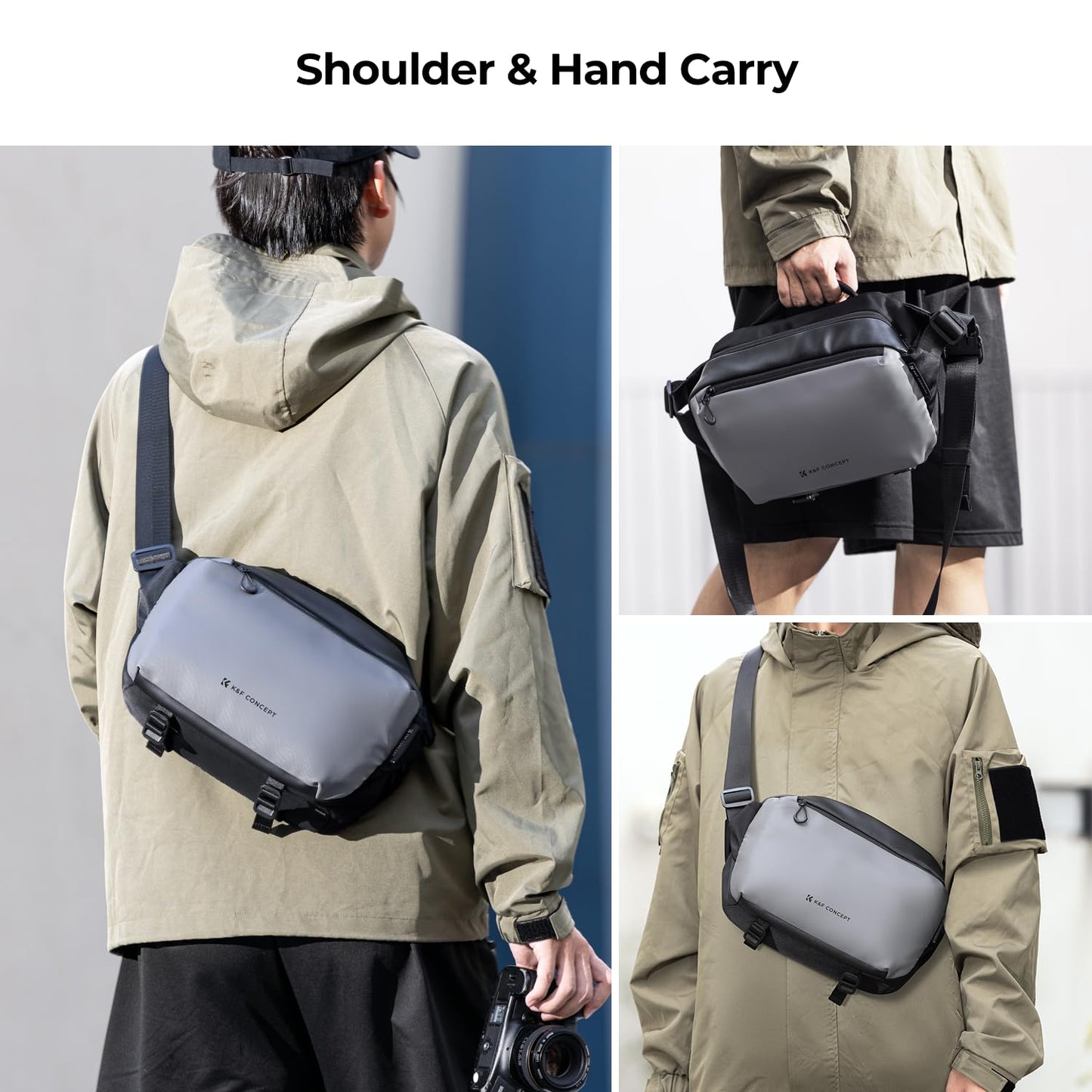 K&F CONCEPT Camera Backpack Shoulder Bag Square Bag Bags for Photographers Camera Rectangle Case Compatible with Canon/Nikon/Sony/DJI Mavic Drone Backpack - AU-KF13.157