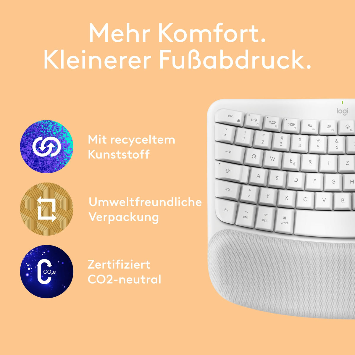 Logitech Wave Keys for Mac, wireless ergonomic - 920-012404