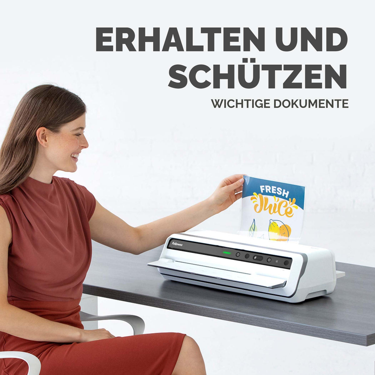 Fellowes Laminating Pouches A4, 250 Micron (2 x 250 mic), Hot Laminating Pouches with Glossy Finish, Very Strong, 100 Pieces - 5401802