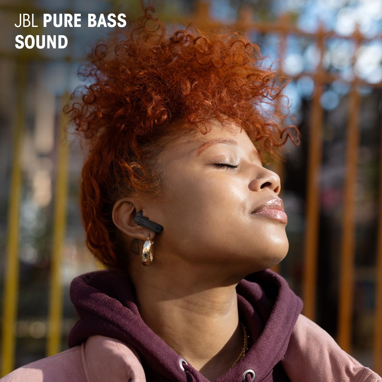 JBL Wave Flex 2, wireless Bluetooth in-ear headphones with 40 h playback time, JBL Pure Bass Sound, Smart Ambient technology, IP54 water and dust protected, multipoint connection, black - JBLWFLEX2BLK