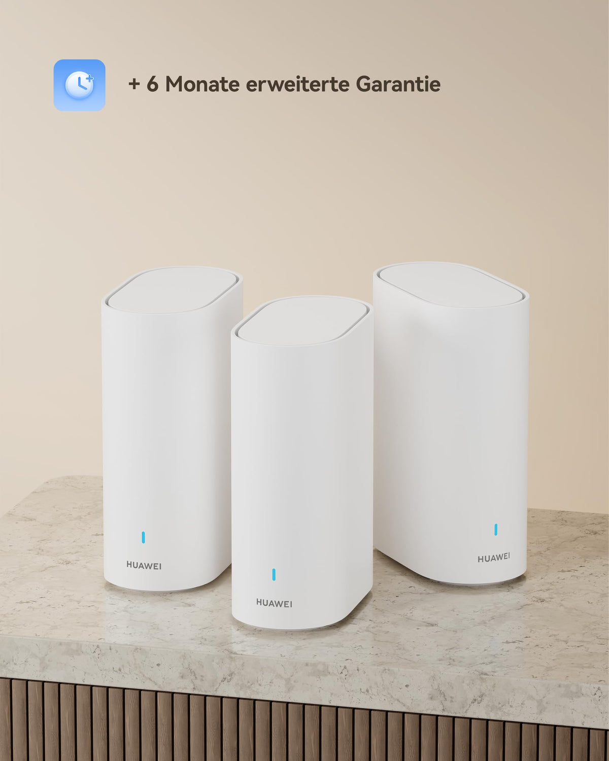 HUAWEI WiFi Mesh 3+ Router, Dual-Band Wi-Fi 6 AX3000, White, 3-Pack - NVWA-AX30-23
