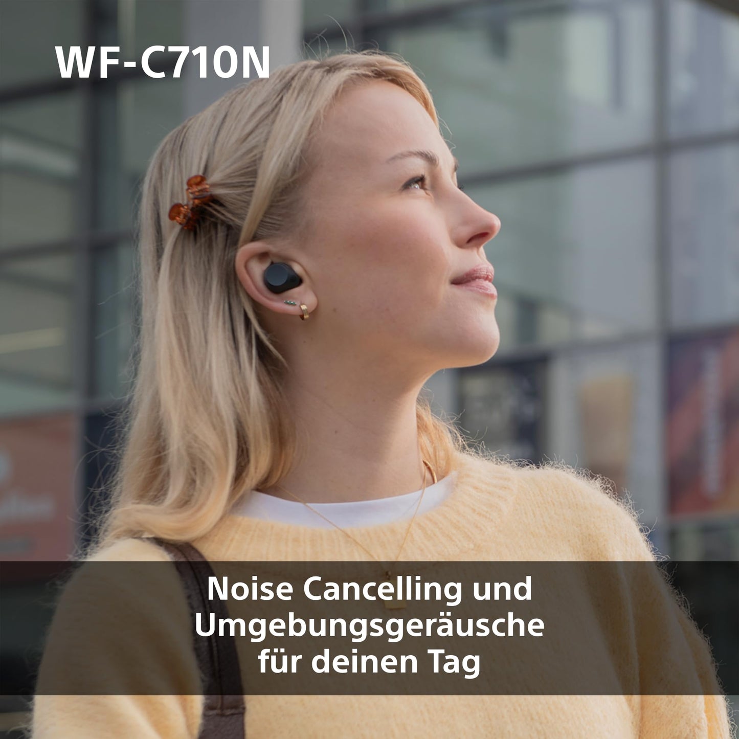 Sony WF-C710N - Truly Wireless Noise Canceling Earphones, lightweight, touch operation, multipoint connection, IPX4, up to 40h battery, quick charging, iOS and Android compatible, pink - WFC710NP.CE7