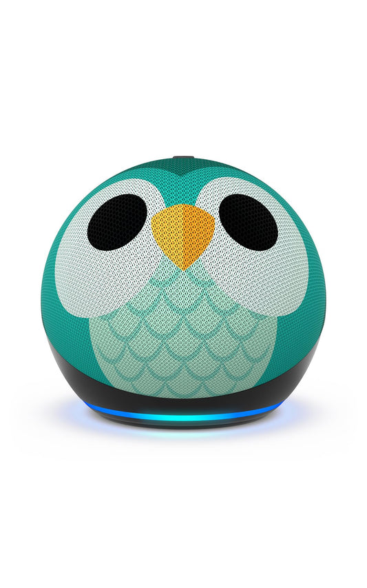 Echo Dot Kids (Latest Generation) | Smart Wi-Fi and Bluetooth speaker | 1 year of Amazon Kids+ included | Owl theme, with Alexa+ Early Access - C2N6L4