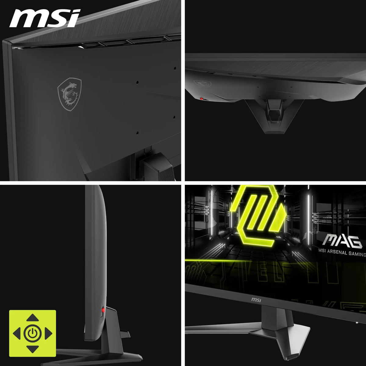 MSI MAG 272FDE, 27 inch, FHD, 1920x1080, Gaming Monitor, 200 Hz, 0.5 ms, HDR capable, AMD FreeSync Premium, eye-friendly, AI Vision, HDMI 2.0b, DP 1.2a, borderless, adjustable, VESA mount, Black - 9S6-3CE51T-009