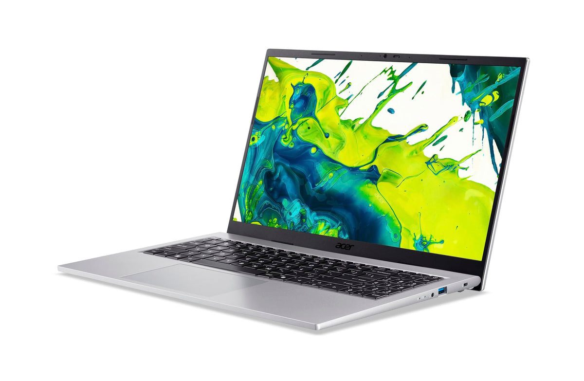 Laptop Acer Aspire Go 15 (AG15-72P-52M0), display FHD IPS de 15,6", Intel Core 5 120U, 16 GB RAM, 512 GB SSD, grafică Intel, Windows 11, tastatură QWERTY, argintiu.