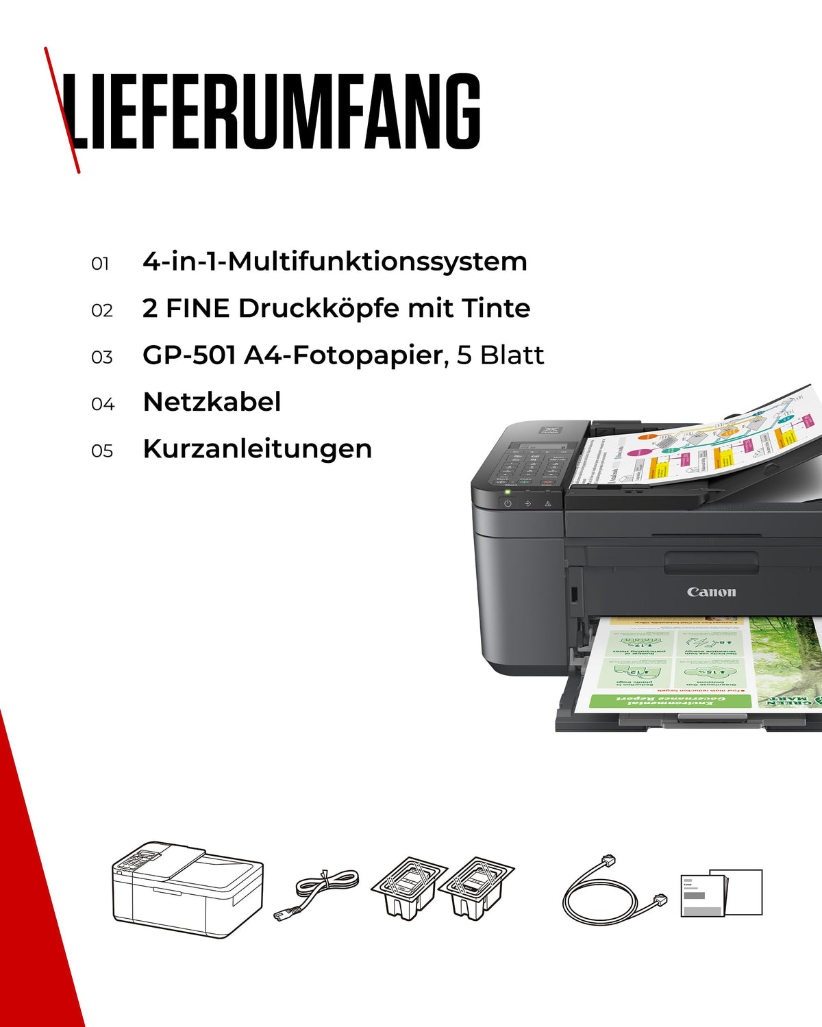 Canon PIXMA TR4755i WLAN Inkjet Multifunction Printer | Duplex | Fax