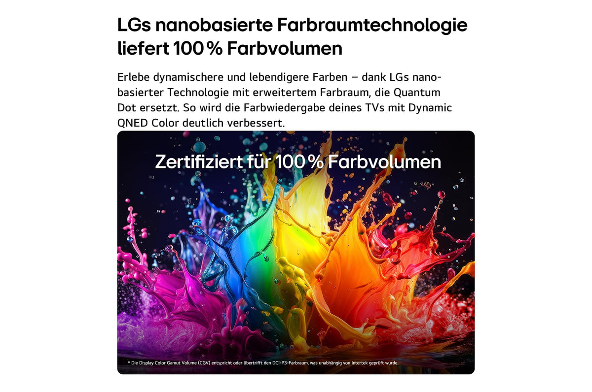 LG 43QNED7EB3C TV 43 Zoll, 1090 Mm, 4K QNED Mini LED AI, α7 Gen9 Prozessor, webOS 26, 60Hz, VRR, Modelljahr 2026