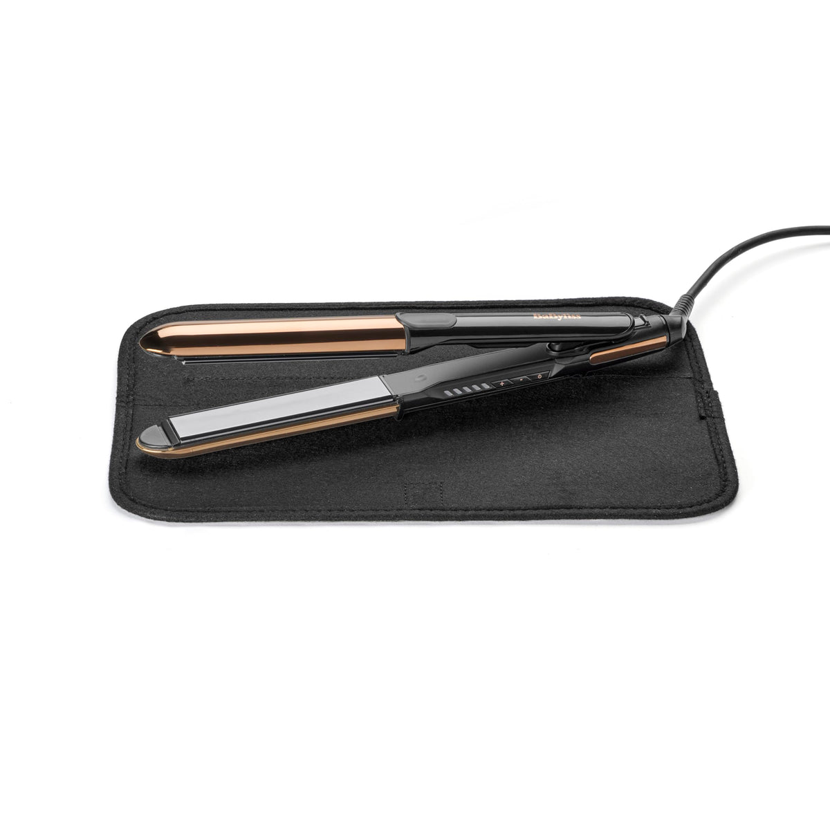 BaByliss Straight And Curl Brilliance Placă de îndreptat – Plăci din titan, tehnologie anti-frizz cu ioni, încălzire rapidă în 15 secunde, bucle și îndreptare, 5 niveluri de temperatură până la 235°C, ST482E