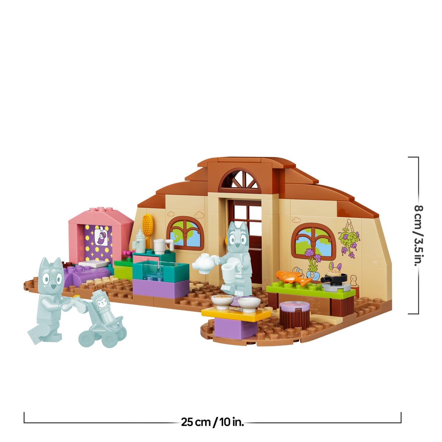 LEGO Bluey School with Rusty and Bluey - educational toy with kitchen, cafe, 2 minifigures & play food accessories - Montessori set - birthday gift for girls and boys aged 4 and over - 11221