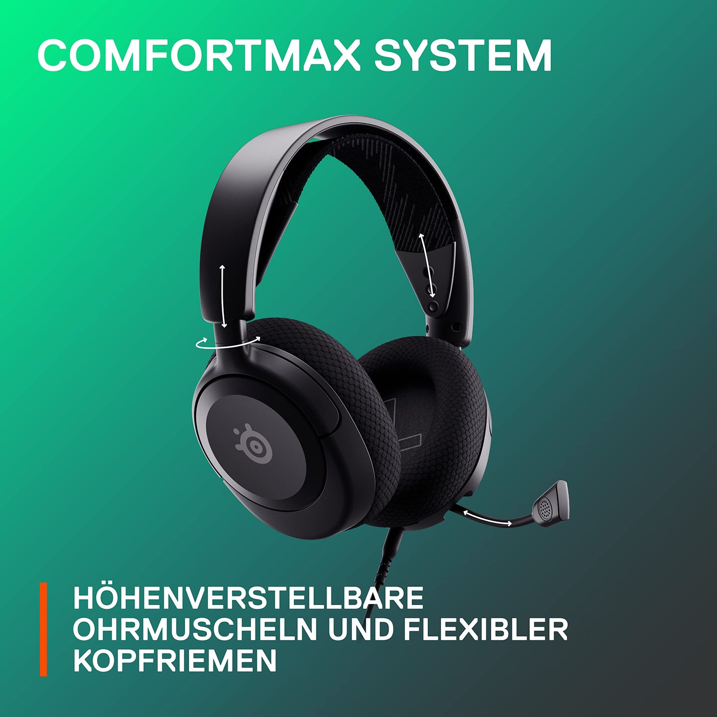 SteelSeries Arctis Nova 1 - Multi-System Gaming Headset - Hi-Fi Drivers - 360° Surround Sound - AirWeave Memory Foam Ear Pads - Noise Canceling Microphone - PC, PS5, Xbox - Black - 61606