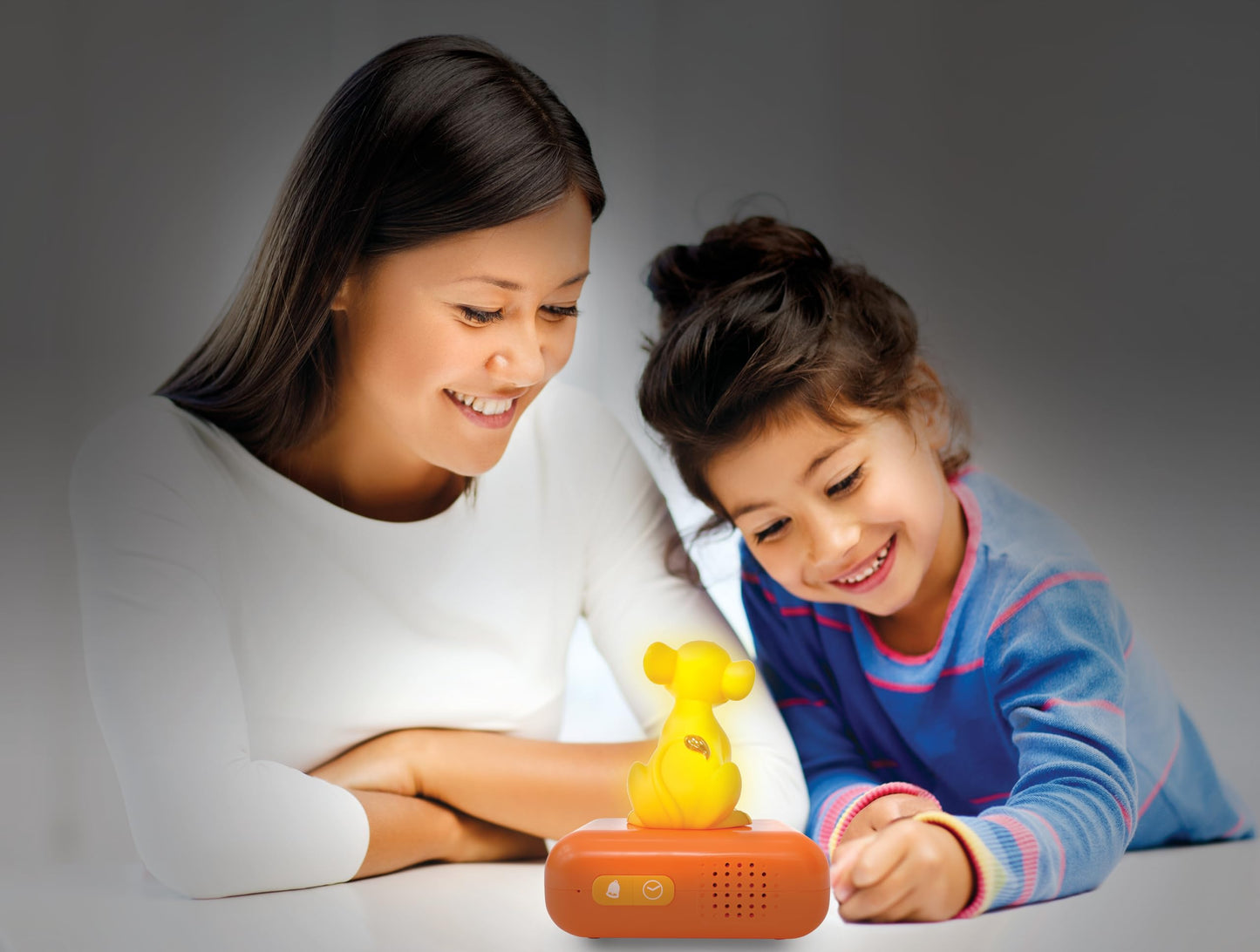 Lexibook, Disney The Lion King, Simba Night Light Alarm Clock, Sounds and Melodies, LCD Screen with Backlight, Lighting, Snooze Function, Yellow/Orange, RL800AN
