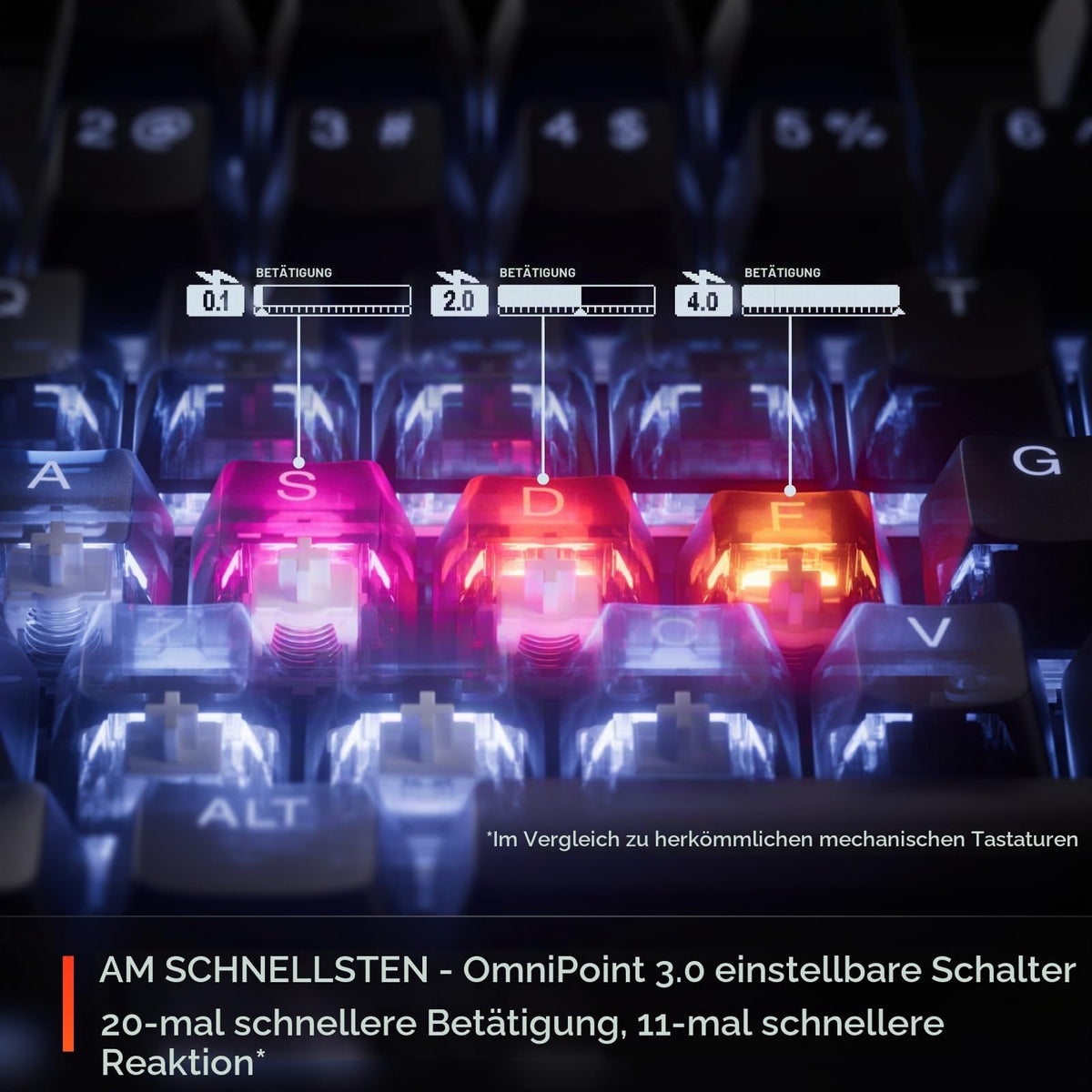 SteelSeries Apex Pro Gen 3 - Tastatur pentru gaming - Switch-uri Hall Effect; OmniPoint 3.0 - Actuare ajustabilă - Presetări pregătite pentru joc - Trigger rapid, Mod de protecție, Rapid Tap/SOCD - QWERTY în engleză - 64661