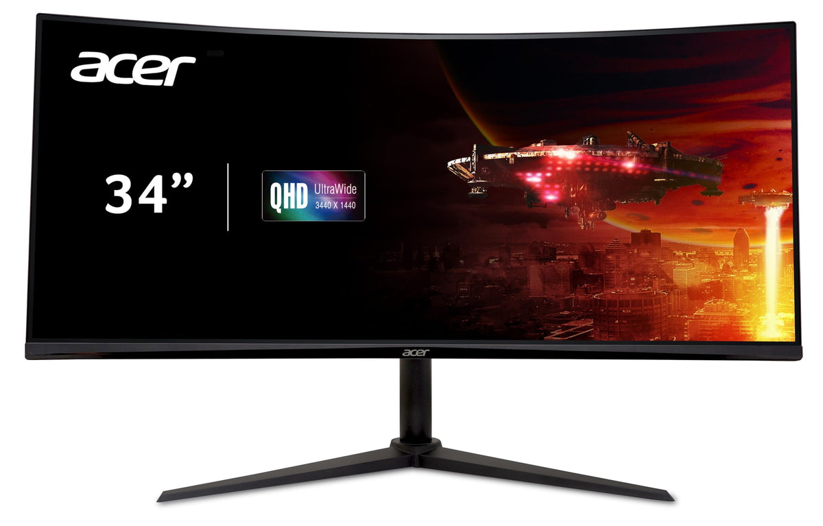 Acer Nitro XZ342CUV3 Gaming Monitor 34 inch (86.4 cm), UWQHD, 180Hz, Curved