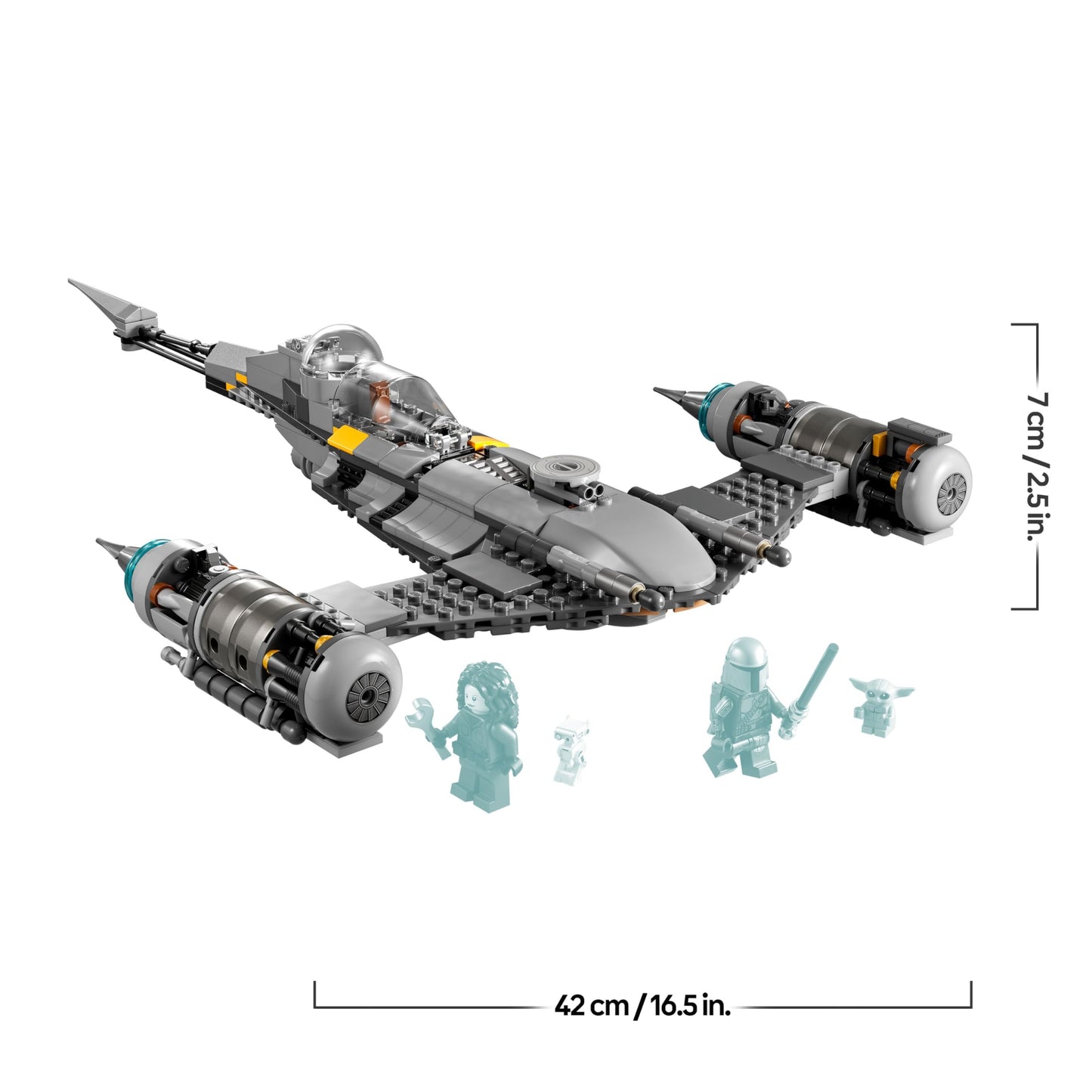 LEGO Star Wars The Mandalorian's N-1 Starfighter from The Book of Boba Fett, spaceship toy to build, set with 4 characters including Baby Yoda figure 75325