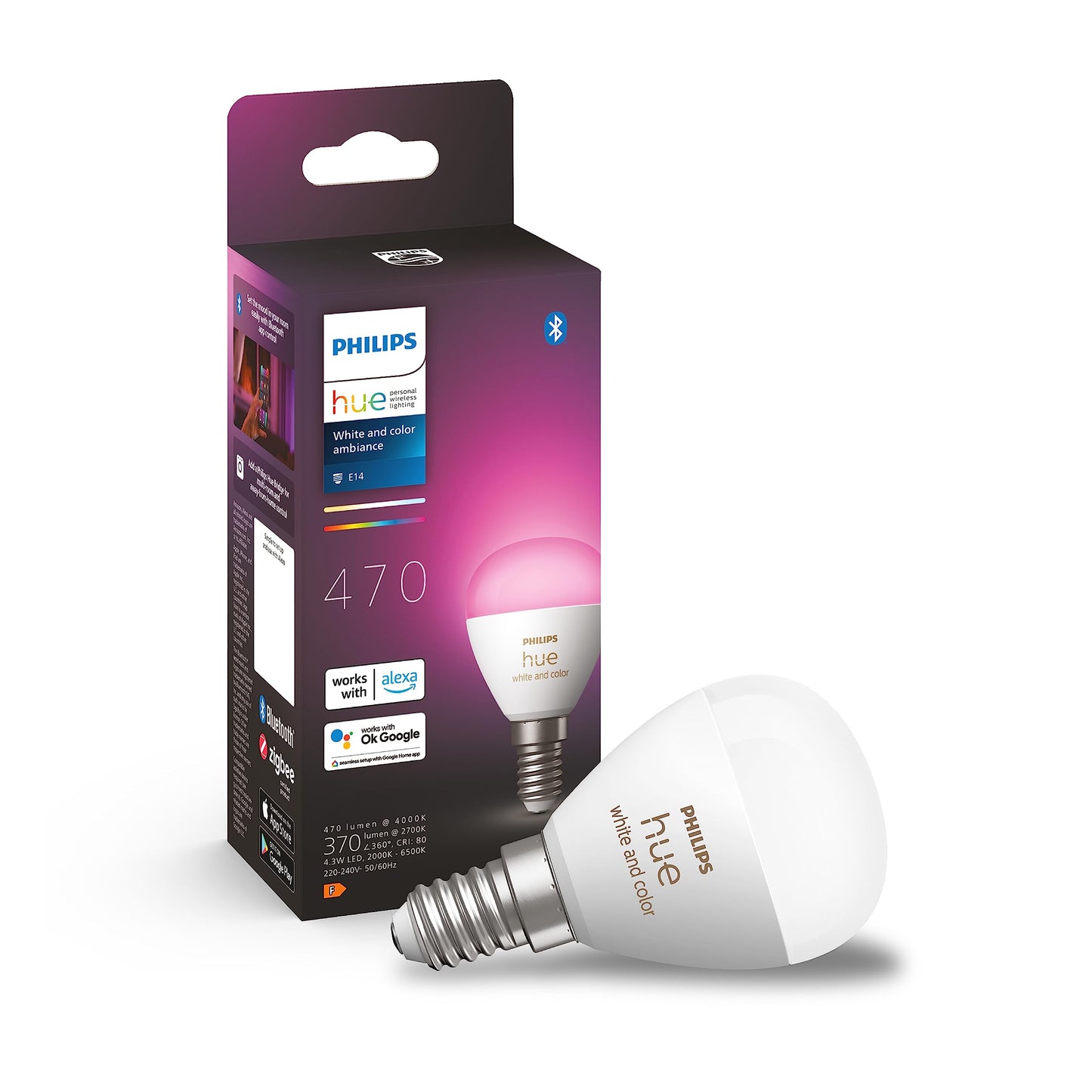 Philips Hue White and Color Ambiance Luster E14 (929003573601)