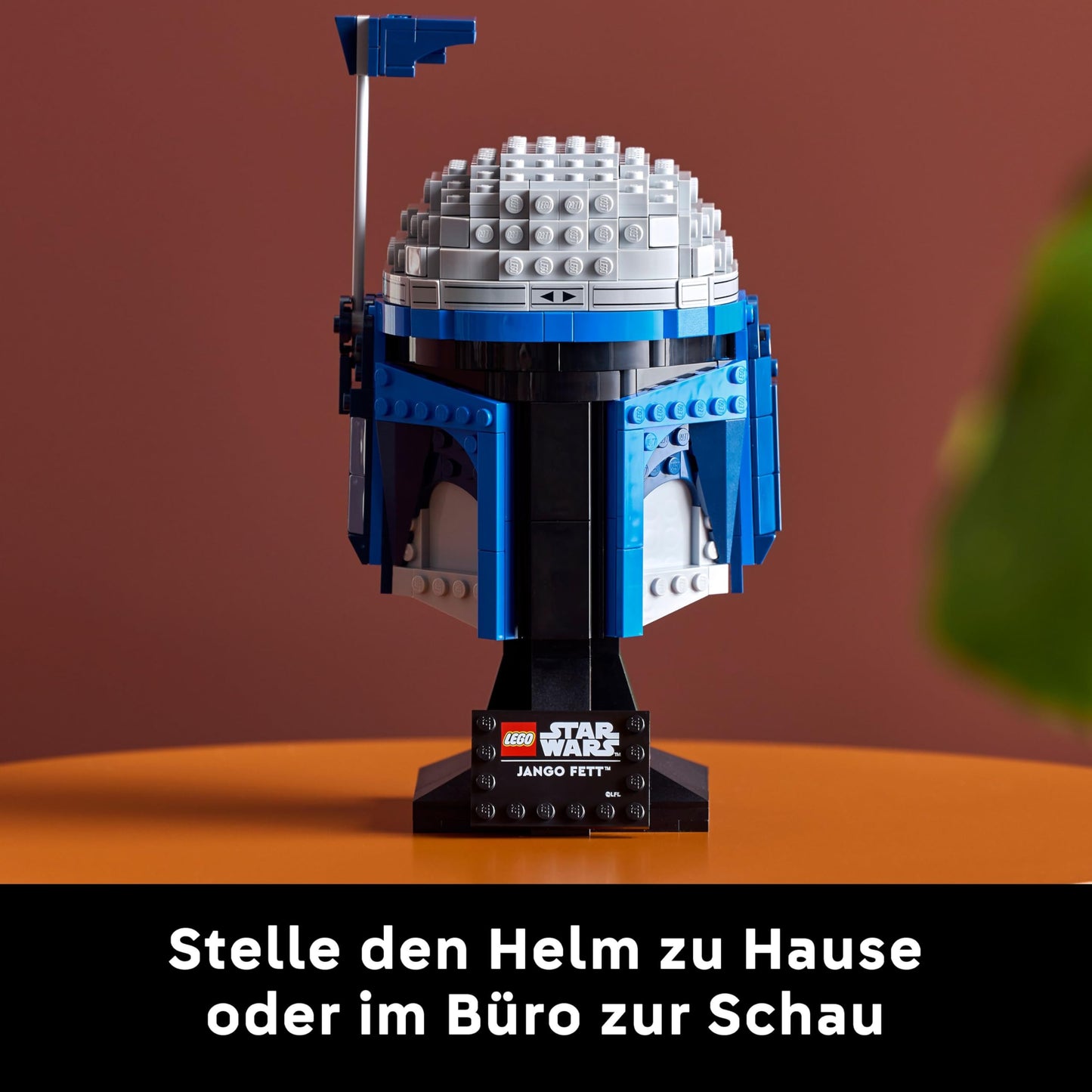 LEGO Star Wars 75408 Jango Fett Helmet - Mandalorian building set for adults - model with stand, nameplate and adjustable antenna - gift for fans of Attack of the Clones