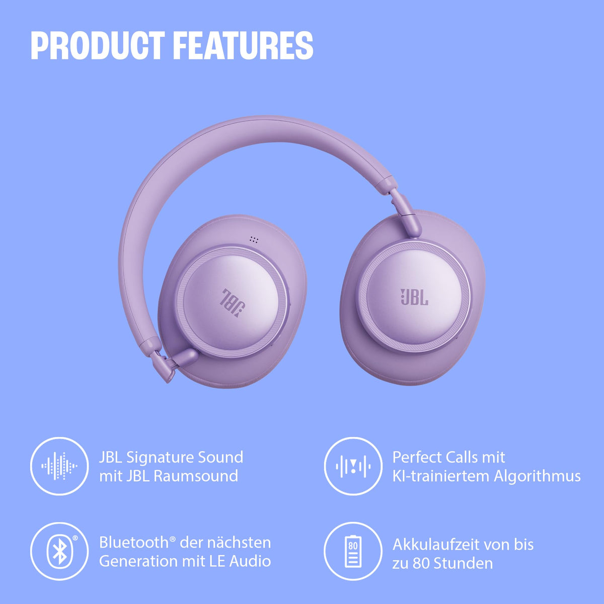 JBL Live 780NC Wireless Over-Ear Headphones with Noise Cancelling, Orange - JBLLIVE780NCORG