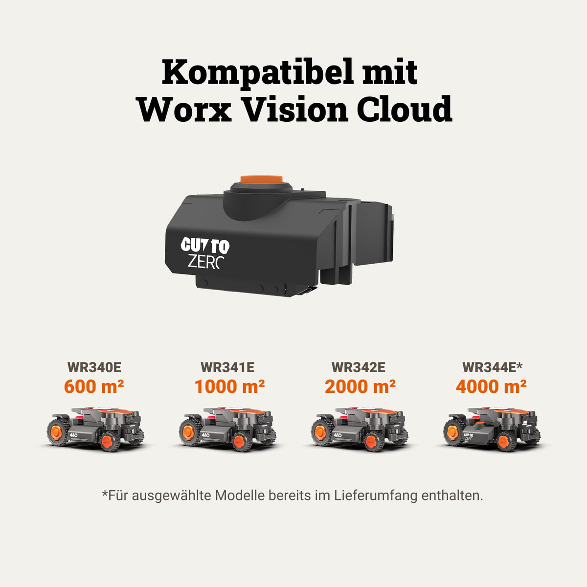 WORX WA0928 Cut-to-Zero Edge Cutting Module for Vision Cloud 4WD Models