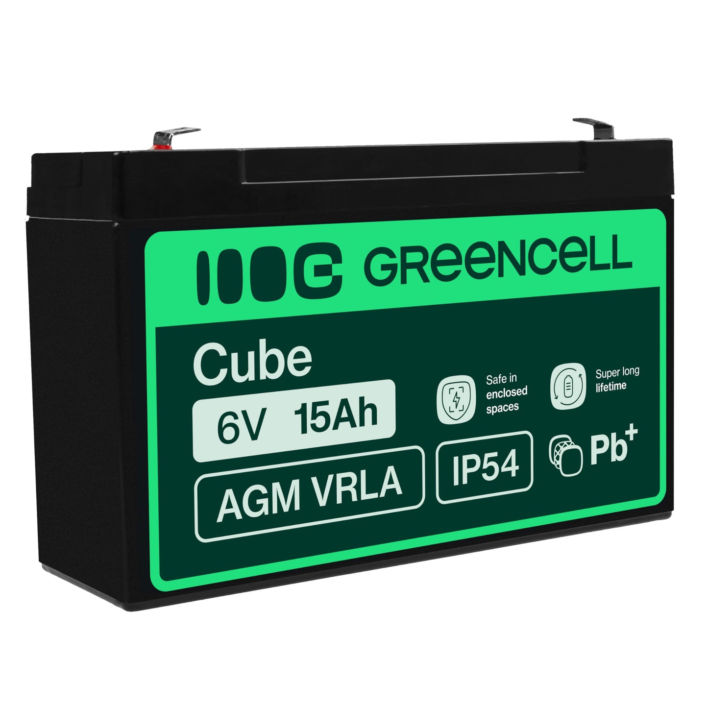 Green Cell AGM 6V 15Ah Battery VRLA Lead Battery Lead Battery Replacement Battery Gel Battery Battery Cycle Resistant Unmanned Toy Electric Toy Alarm Emergency Power Children's Vehicles Children's Quad - AGM40