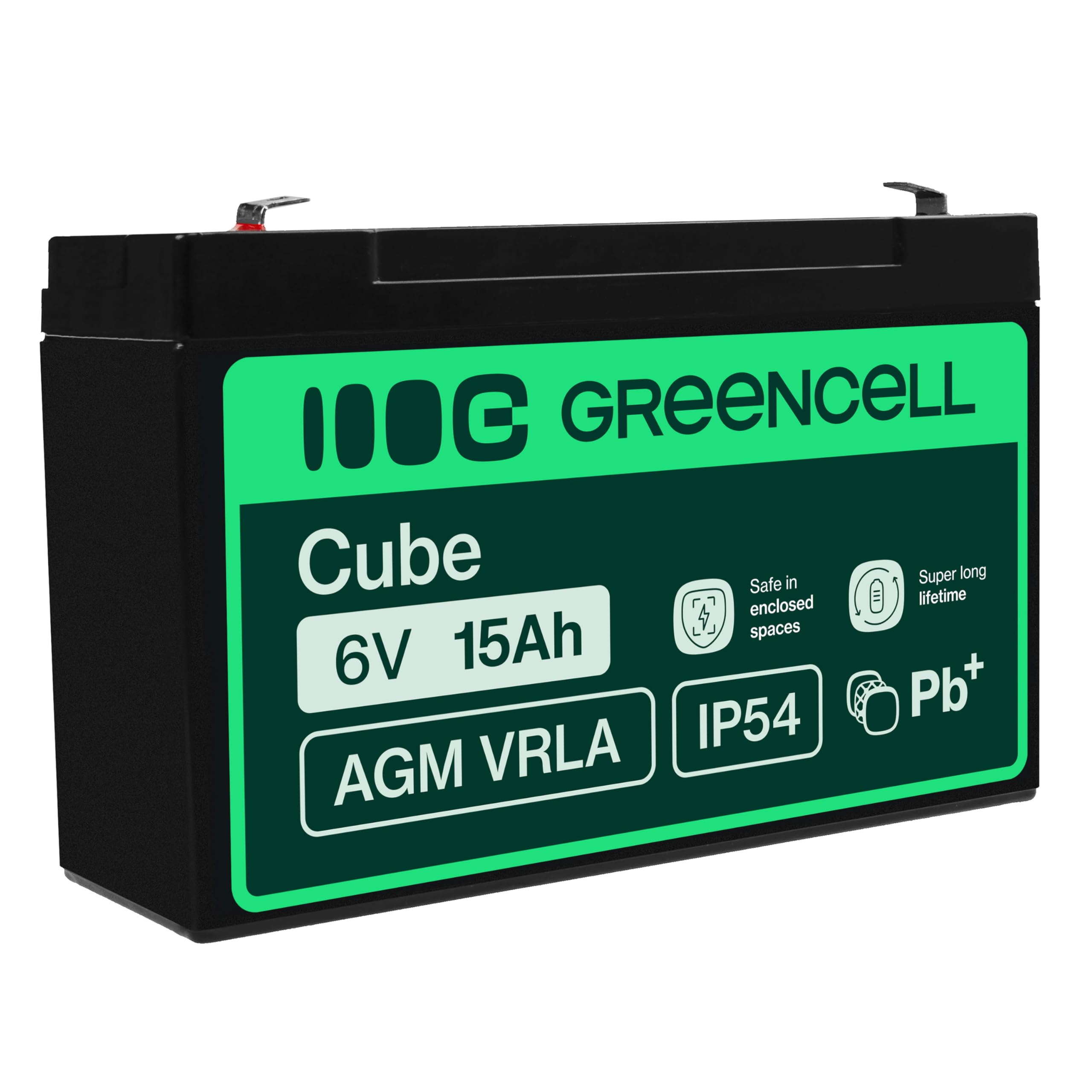 Green Cell AGM 6V 15Ah Battery VRLA Lead Battery Lead Battery Replacement Battery Gel Battery Battery Cycle Resistant Unmanned Toy Electric Toy Alarm Emergency Power Children's Vehicles Children's Quad - AGM40