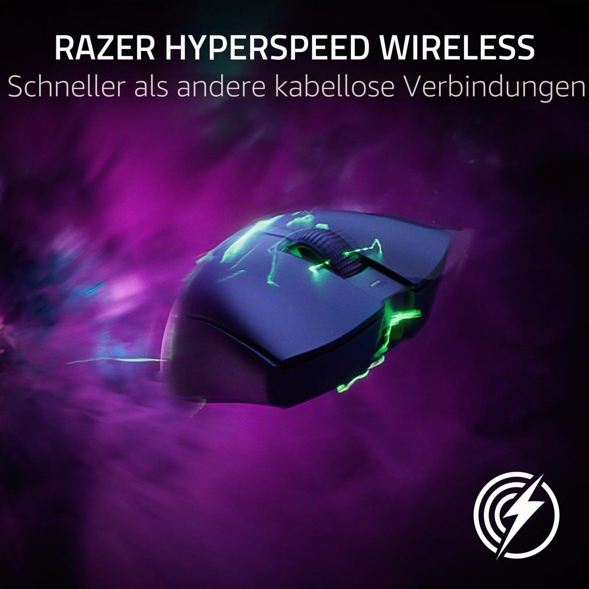 Razer DeathAdder V3 Pro - Wireless ergonomic esports mouse (63g lightweight, ergonomic shape, Focus Pro Optical Sensor 30K DPI, Gen-3 mouse switches, HyperSpeed Wireless) Black - RZ01-04630100-R3G1