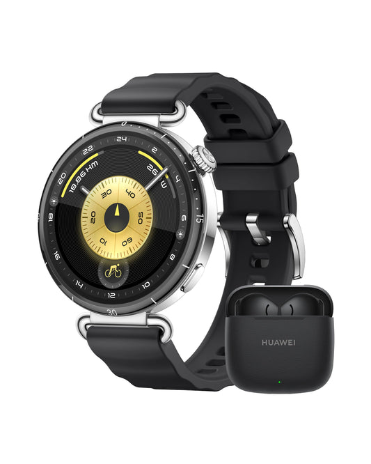 HUAWEI Watch GT 6 Smartwatch+FreeBuds SE 3 Black, GPS, AMOLED display, Up to 14 days battery, Cycling, Compatible with Android™ & iOS, Health monitoring, emotional well-being, Black, 41mm - Konsu-B19F