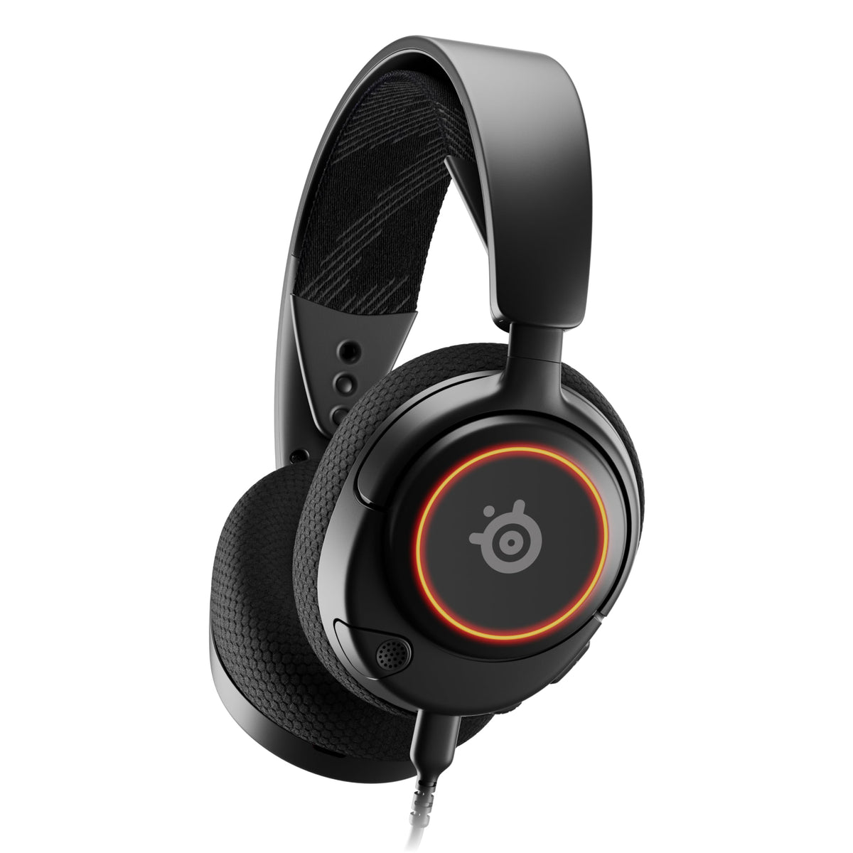 SteelSeries Arctis Nova 3 - Cască de gaming multi-sistem – Driver Hi-Fi – Sunet surround 360° – Iluminare RGB – Pernițe pentru urechi din spumă cu memorie – Ultra ușoară – Microfon ClearCast Gen 2 – PC, PS5, PS4, Switch