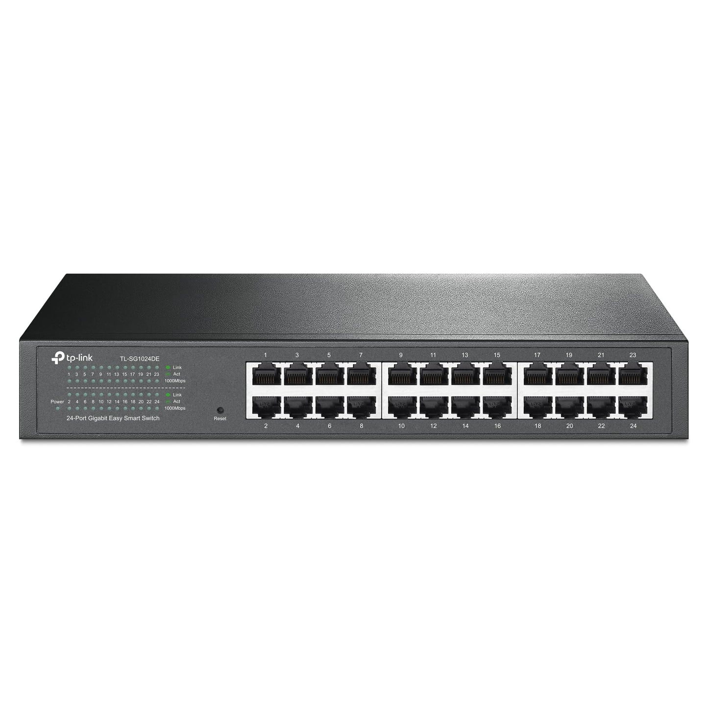 TP-Link TL-SG1024DE 24 Port Gigabit Network Managed Switch (Rackmount, 24*RJ-45 Ports, Metal Housing, IGMP Snooping, Plug-and-Play, Black