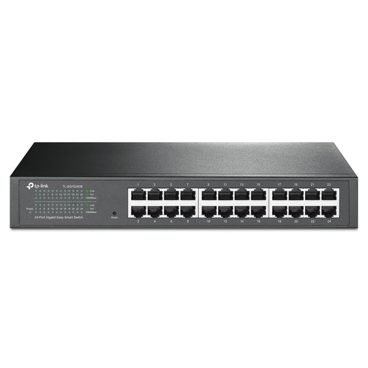 TP-Link TL-SG1024DE 24 Port Gigabit Network Managed Switch (Rackmount, 24*RJ-45 Ports, Metal Housing, IGMP Snooping, Plug-and-Play, Black