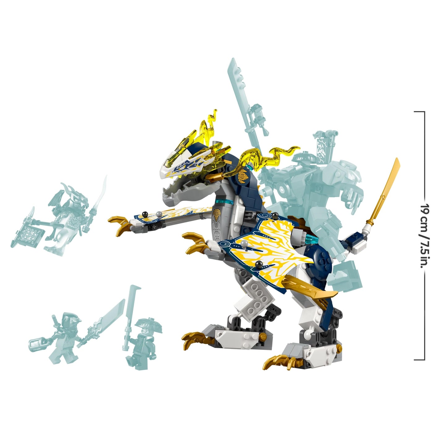 LEGO NINJAGO Rogues Mech Dragon Rider - Ninja toy with dragon, 4 minifigures and equipment - gift idea for boys and fans of Rise of Dragons aged 8 and up - 71843