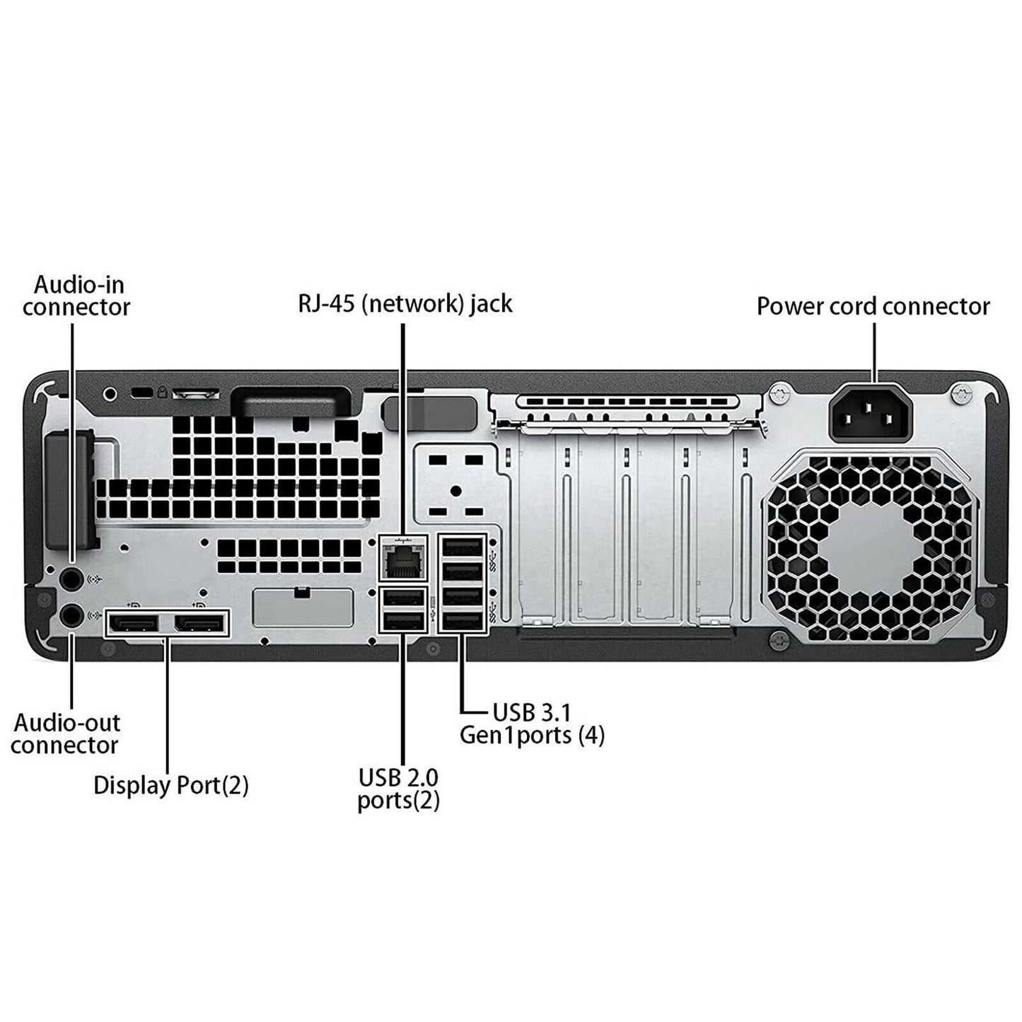 HP EliteDesk 800 G4 SFF PC Desktop Computer, Intel i7-8700, 16 GB RAM, SSD Hard Drive 512 GB, Windows 11 Pro (Refurbished) - HP800G4-SFF-I7