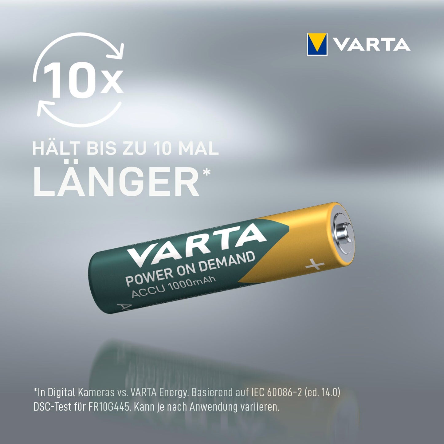VARTA AAA batteries, rechargeable, 8 pieces, battery, power on demand, 1000 mAh Ni-MH, pre-charged, ready for immediate use [Exclusive to Amazon] - HU-XI-201