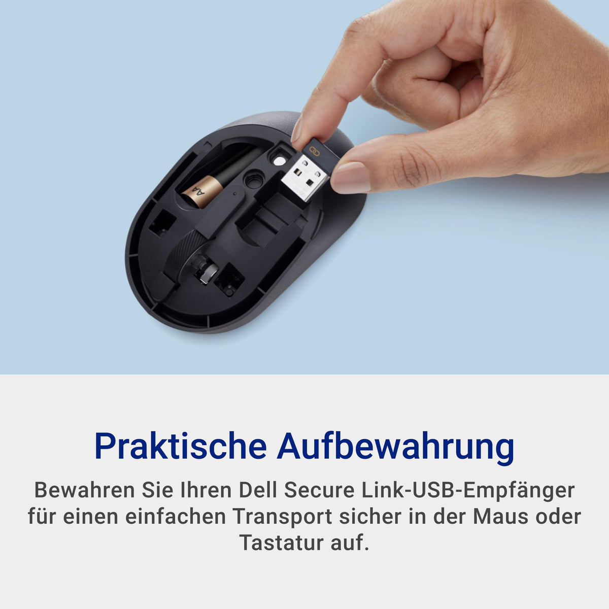 Dell 1761 Tastatur și mouse, compact și silențios, dongle RF sau Bluetooth - KM555
