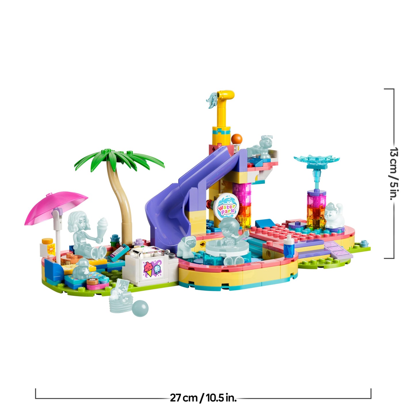 LEGO Friends Fun Day at the Water Park - Miniature Playset with Slide, 2 Minifigures, 4 Animal Figures and Animal Accessories - Children's Room Decoration - Birthday Gift for Girls Ages 6 and Up - 42676