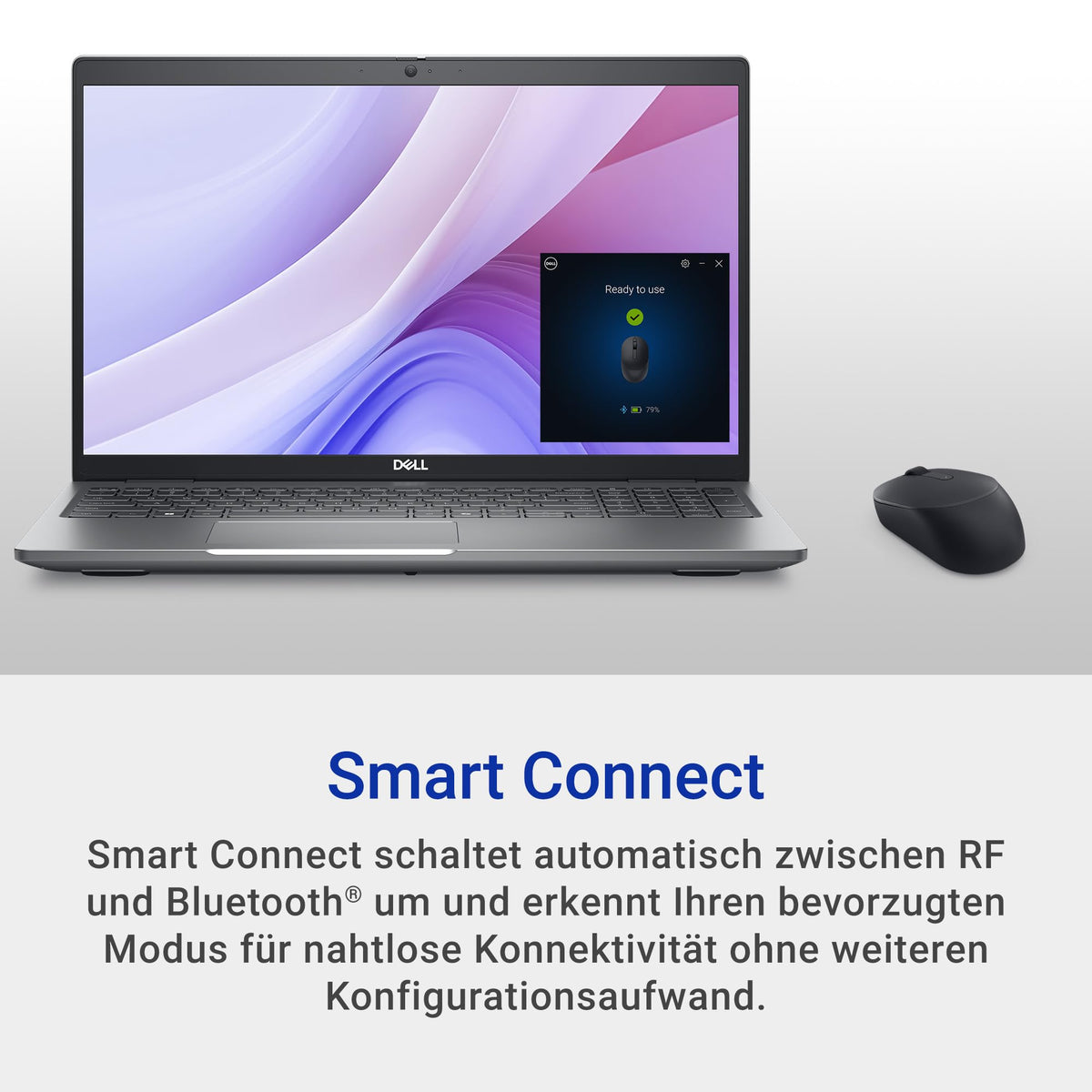 Dell 1761 Tastatur și mouse, compact și silențios, dongle RF sau Bluetooth - KM555