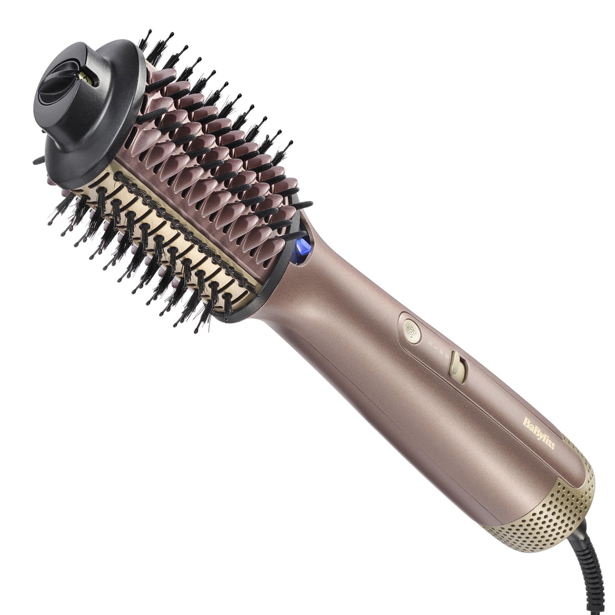 BaByliss Air Power Volume – 2-in-1 perie rotundă cu uscător și stilizator, Aur - AS95E