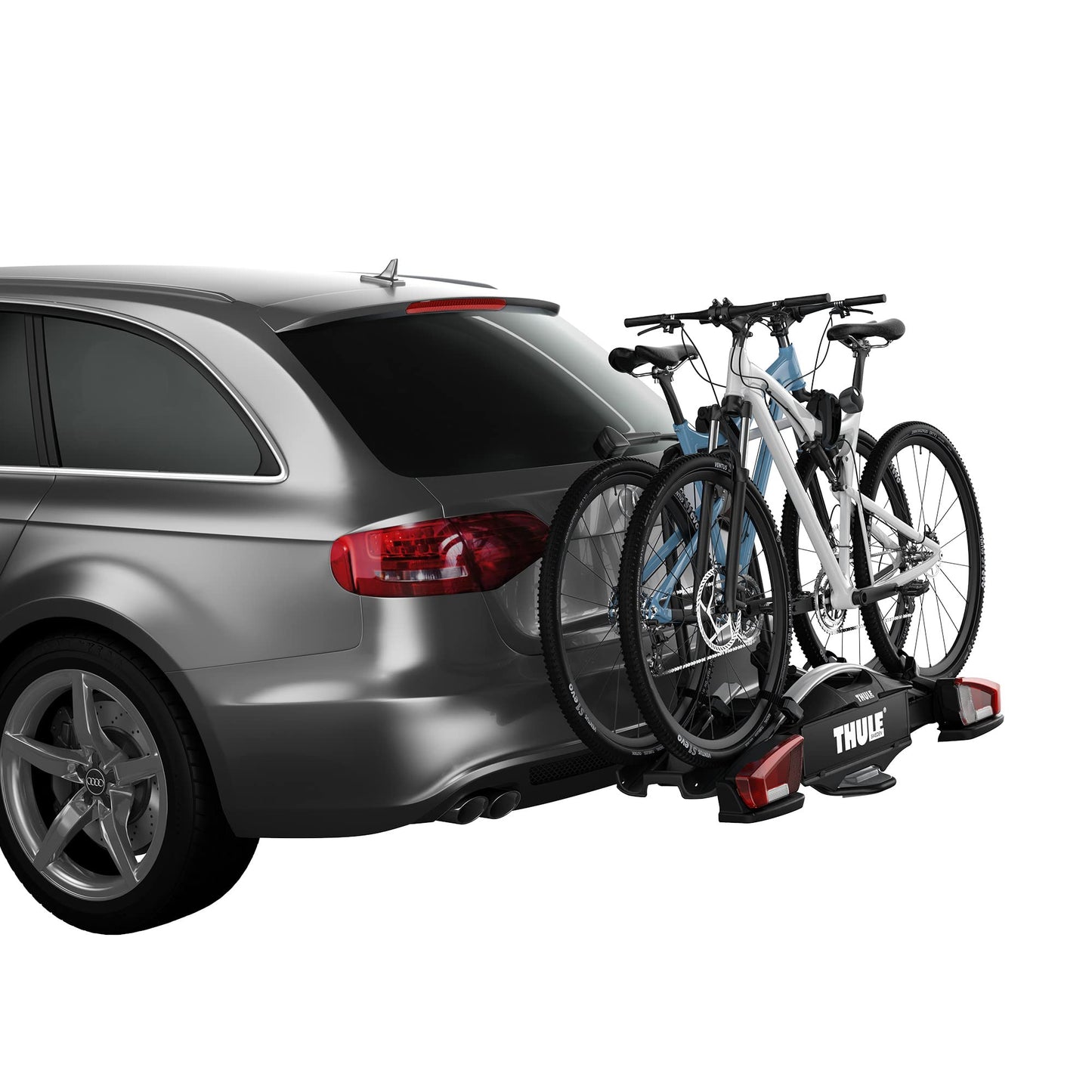 Thule VeloCompact bicycle carrier, bicycle carrier trailer hitch black/aluminum, 2 bikes - 924003