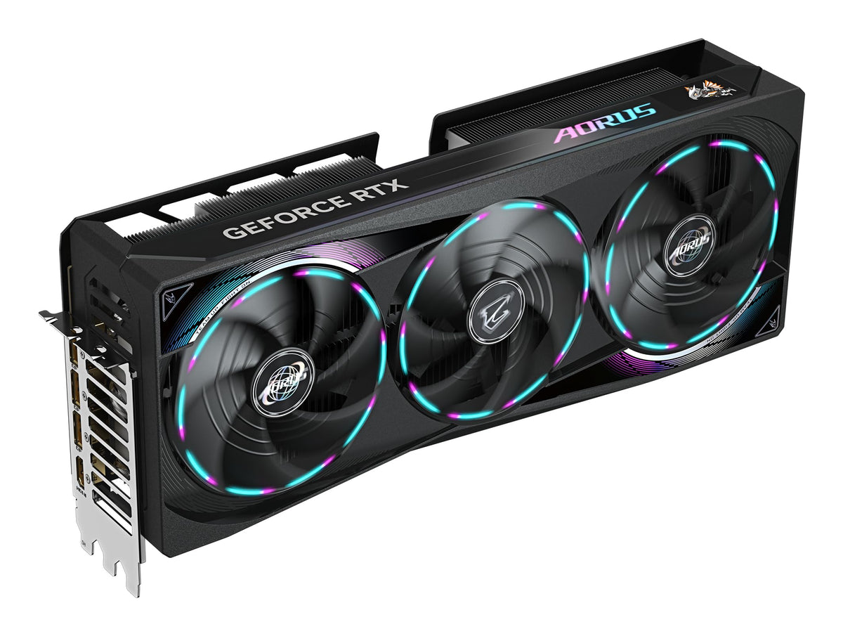 Gigabyte AORUS GeForce RTX 5080 Master 16G Graphics Card - 16GB GDDR7, 256 Bit, PCI-E 5.0, 2805MHz Core Clock, 3 x DisplayPort, 1 x HDMI, GV-N5080AORUS M-16GD