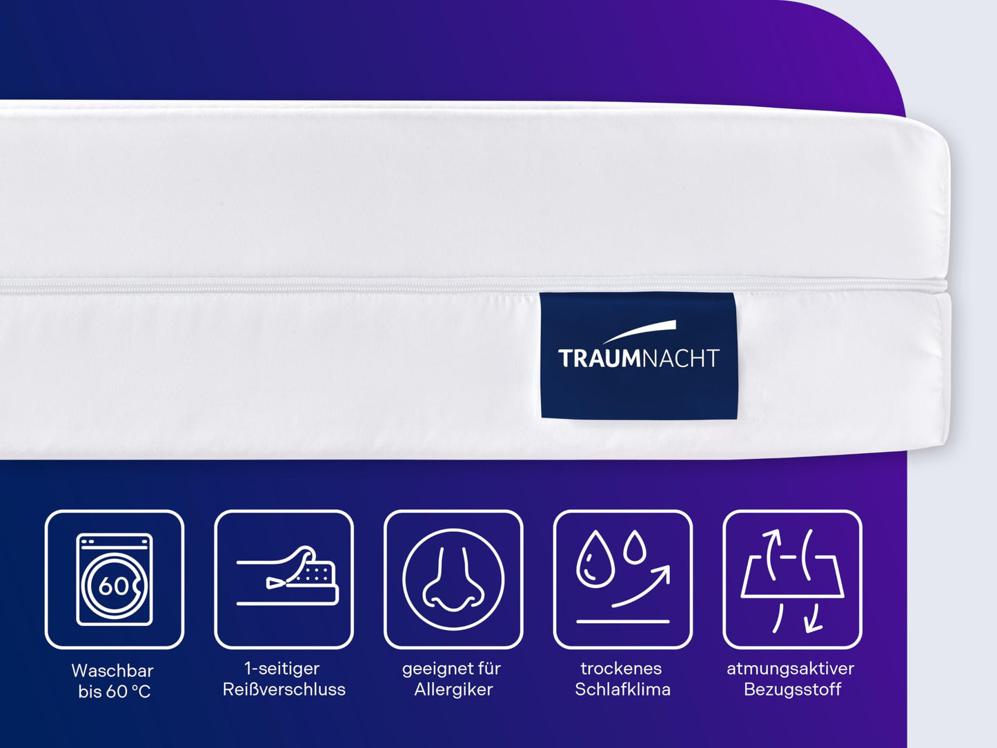 Dream Night Easy Comfort Duo cold foam mattress 90x200 cm | H3 & H4 | Ergonomic & breathable | Oeko-Tex certified | 11 cm height | Hypoallergenic & Antibacterial | German quality standard - 03900792159