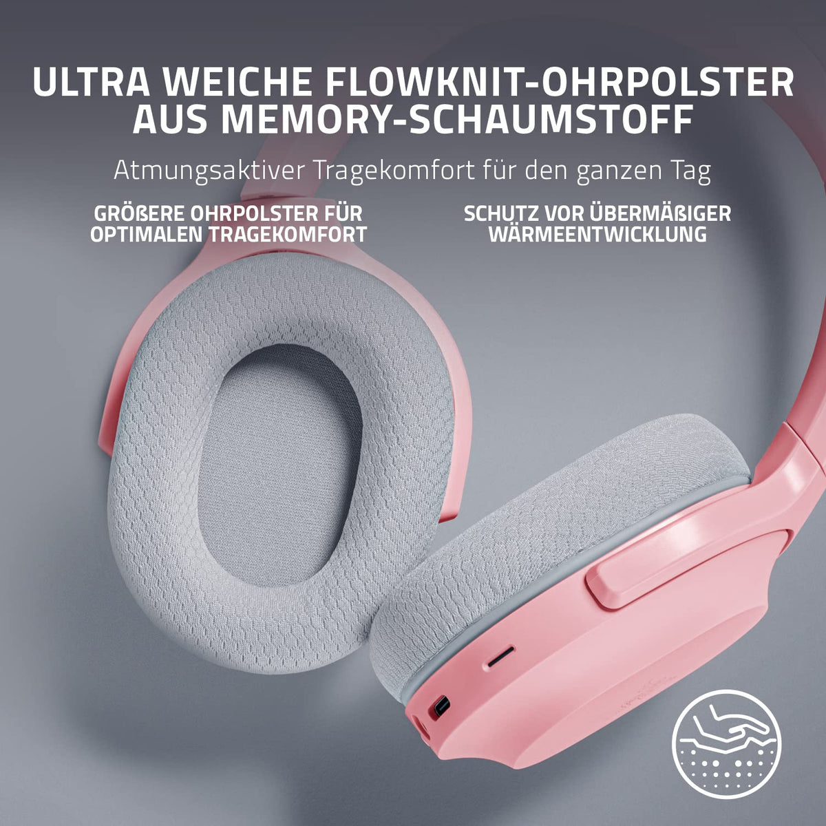 Razer Barracuda - Wireless Multi-Platform Headset for Gaming and Mobile Devices (SmartSwitch Dual Wireless, Noise-Canceling Microphone, Triforce 50mm Drivers, USB-C) Quartz Pink - RZ04-03790300-R3M1