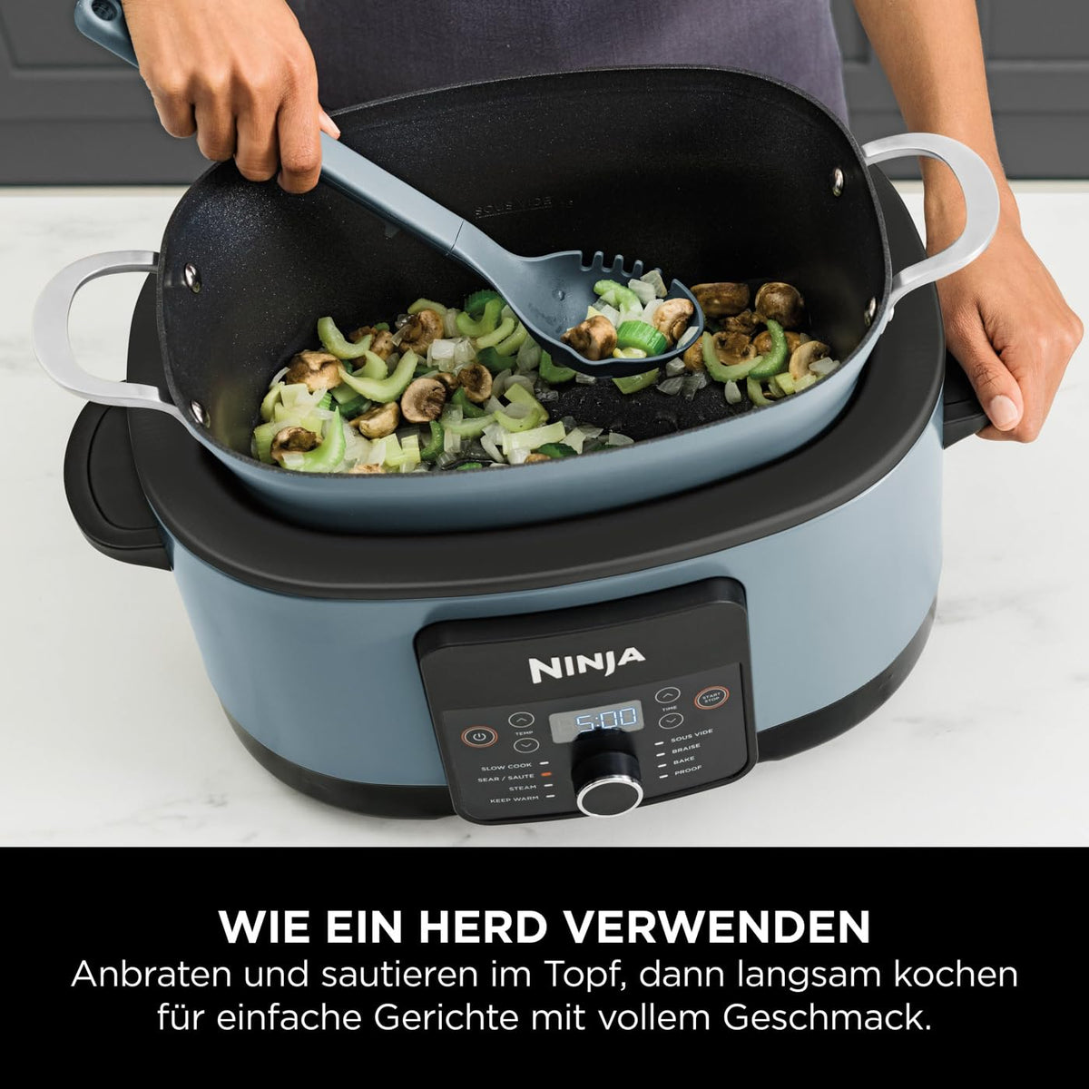 Ninja Foodi PossibleCooker (8 l), MC1001EU, 8 porții, gri sare de mare