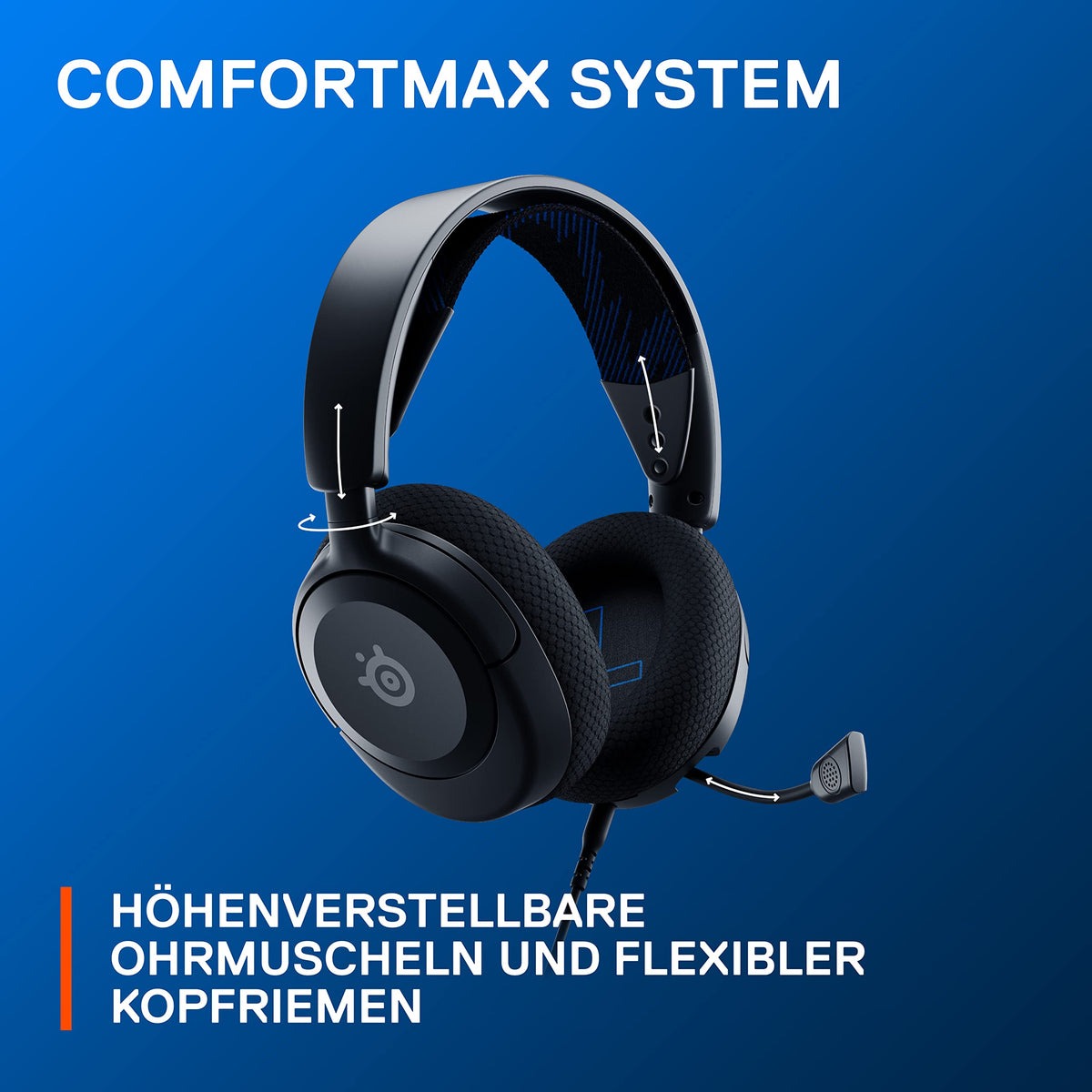 SteelSeries Arctis Nova 1P - Headset de gaming multi-sistem - Driver Hi-Fi - Sunet surround 360° - Pernuțe pentru urechi din spumă cu memorie - Microfon cu anulare a zgomotului - PS5, PS4, PC, Xbox - Negru - 61611