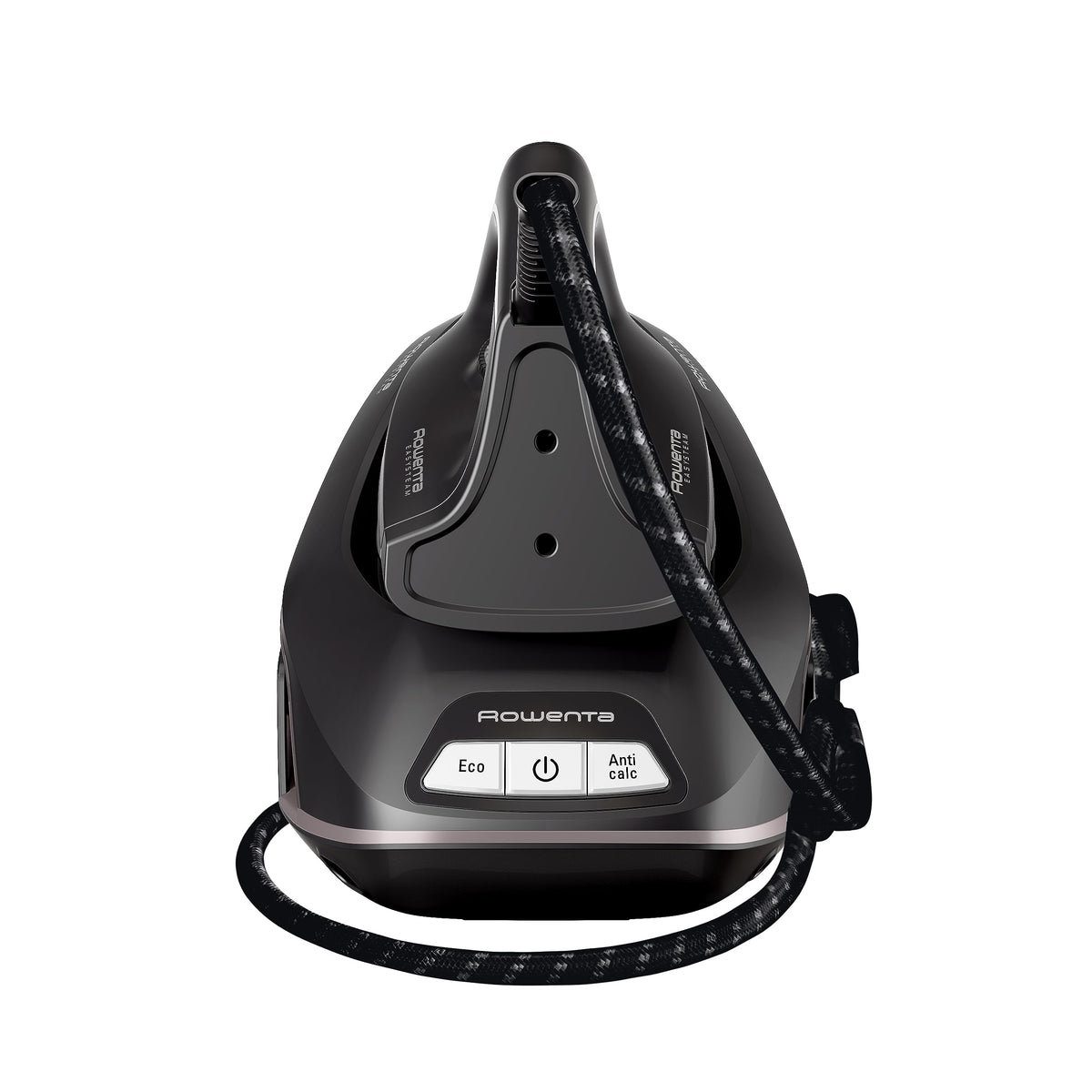 Rowenta VR5120 Easy Steam Stație de călcat cu aburi, 2400 Watt, 110 g/min. abur variabil, 210 g/min. jet de abur suplimentar, încălzire rapidă, rezervor de apă de 1,4 L, sistem anticalcar, mod Eco, Canelă/Negru