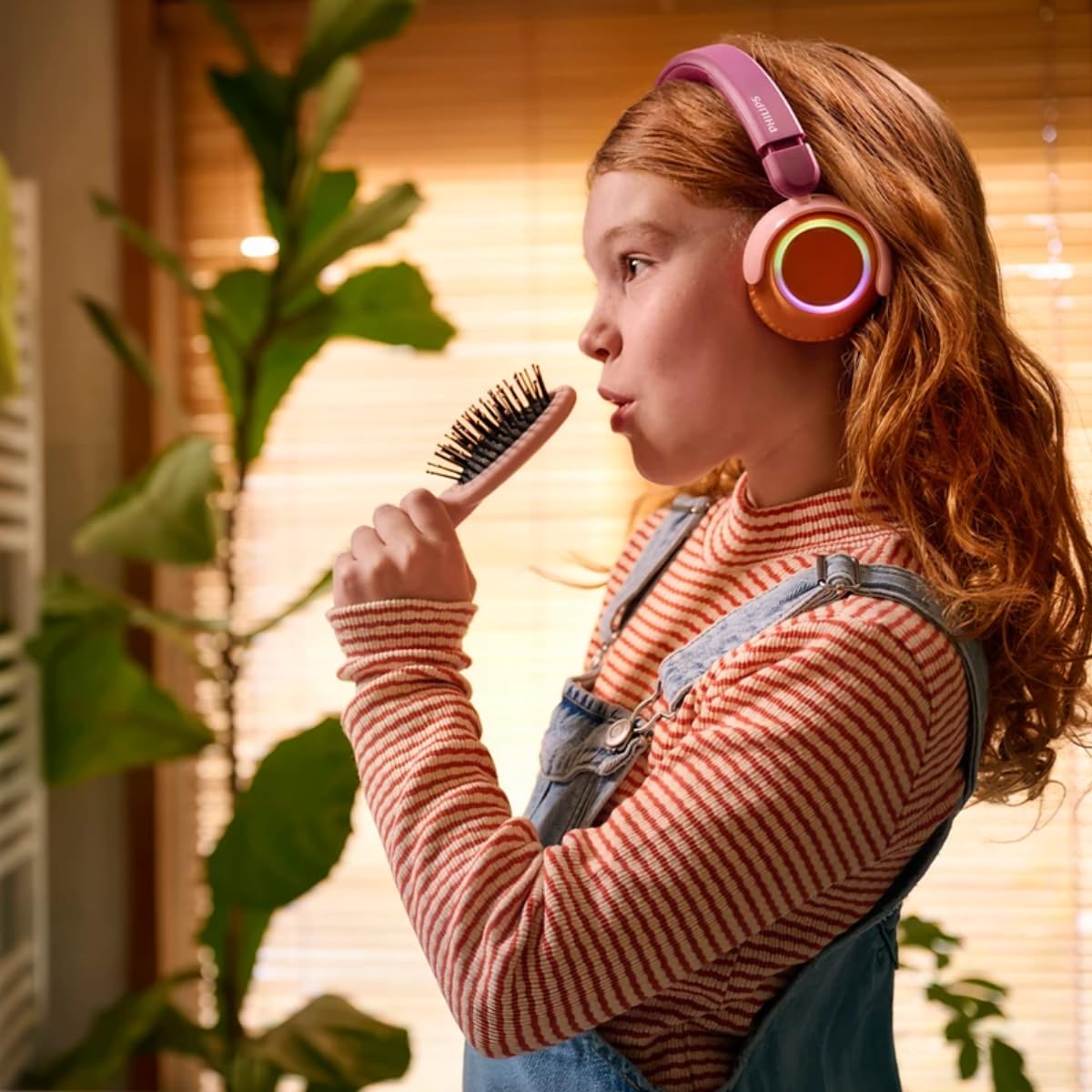 PHILIPS TAK4200MP 4200 Series Wireless Over-Ear Bluetooth Headphones for Kids, Foldable, 45H Playback, Volume Limited, Audio Sharing, with USB-C Cable - Magenta Purple - TAK4200MP/00