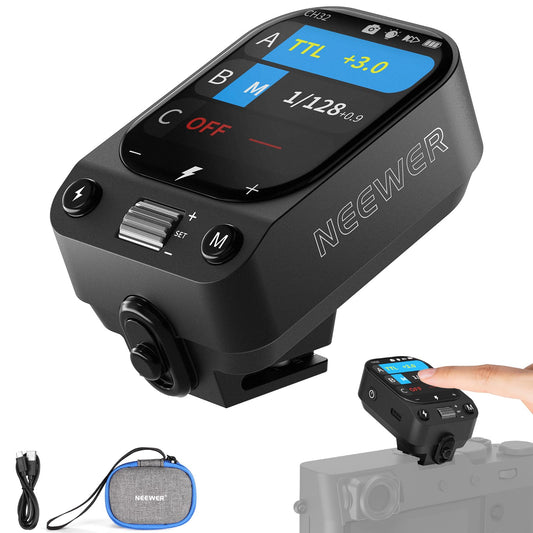 NEEWER QZ-F TTL Flash Trigger, compatibil cu camerele Fujifilm, comutator HSS de 1/8000s, acumulator de 1000mAh, ecran OLED tactil pentru sistemul Q de 2,4GHz Z3 Z2PRO Z2II Z2 Z880 Q6 Q4 Q300 Q200