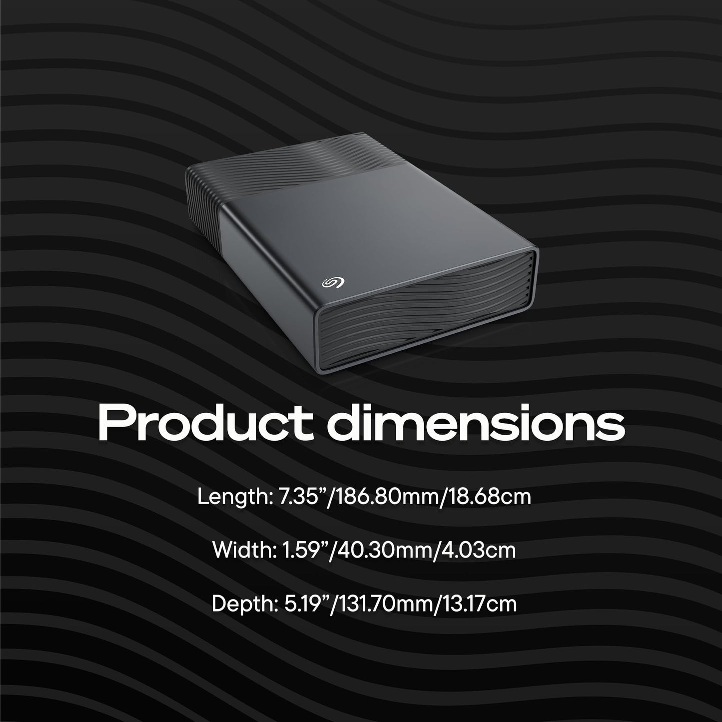 Seagate One Touch Desktop 8TB, Portable External Hard Drive, USB-C Powered 3.5 Inch, USB 3.0, PC & Notebook, Incl. Data Rescue Service (STNB8000400)