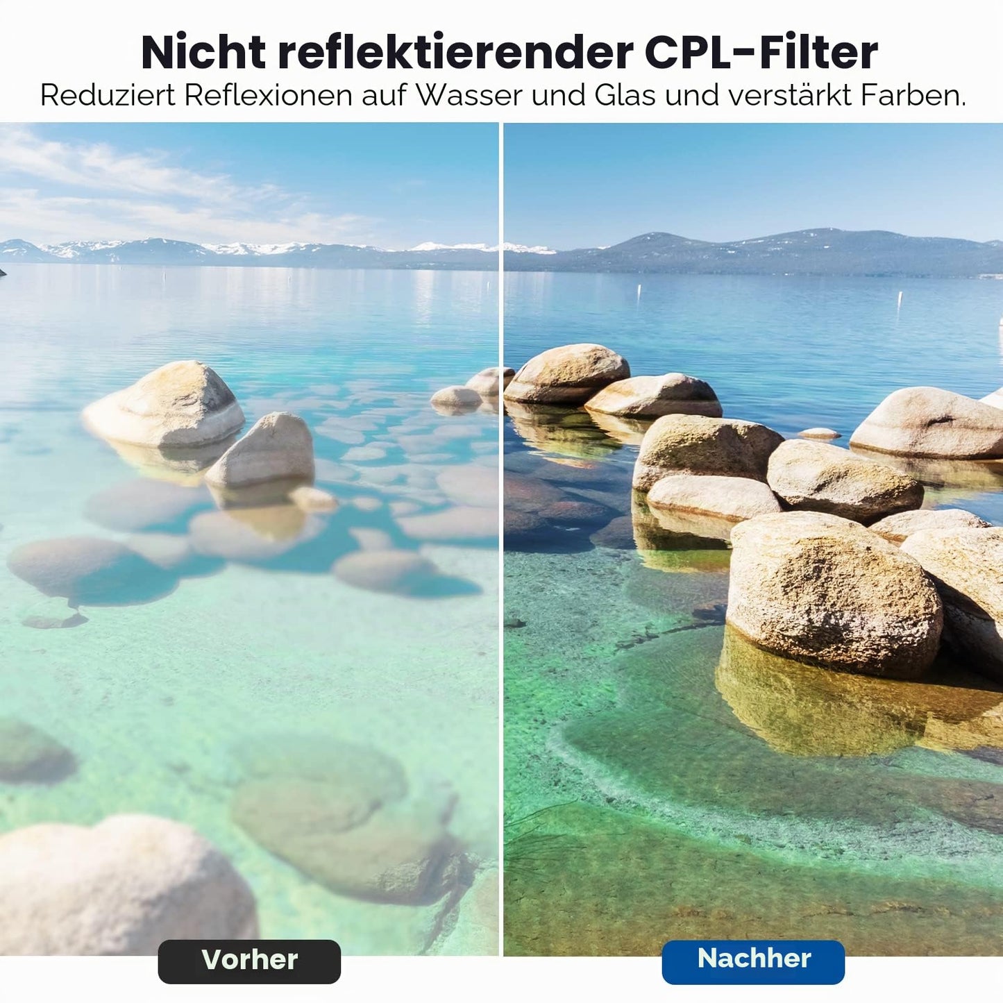 NEEWER 62mm ND Filter Kit and Lens Accessories, ND2 ND4 ND8 UV FLD CPL (Circular Polarizing) Filter Set with Lens Cap/Tulip Lens Hood - 10088185